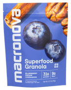 Macronova Blueberry Pecan Cinnamon pouch, front of pack